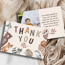 Verjaardagsdankje met Fantasievolle Bosdieren