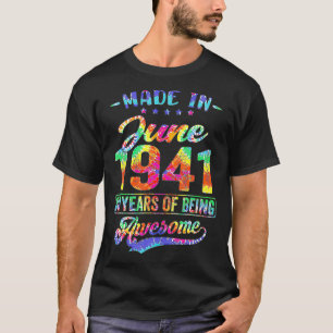 Verjaardagsdecoratie 80 jaar gemaakt in juni 1941 t-shirt