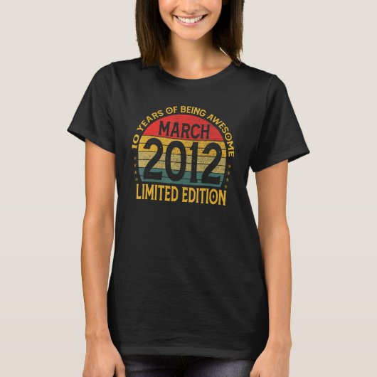  Verjaardagsdecoratie Maart 2012 T-shirt (Voorkant)