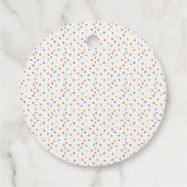 Verjaardagsdessert met Confetti Bedankjes Labels (Achterkant)