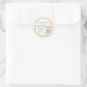 Verjaardagsdessert met Confetti Ronde Sticker (Tas)