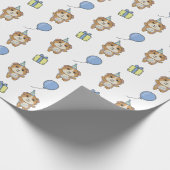 Verjaardagsdier Leuk Guinee Pig Kind Verjaardagsfe Cadeaupapier (Hoek)