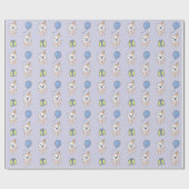 Verjaardagsdier Leuke Polar Beer Kind Verjaardagsf Cadeaupapier (Vlak)