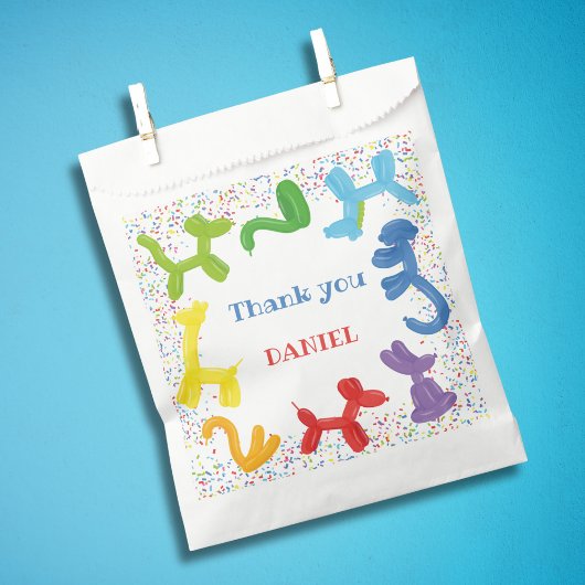 VERJAARDAGSDIEREN BALLONNEN BEDANKZAKJE