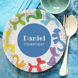 VERJAARDAGSDIEREN BALLONNEN PAPIEREN BORDJE