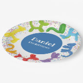 VERJAARDAGSDIEREN BALLONNEN PAPIEREN BORDJE (Gekanteld)