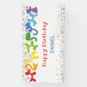 VERJAARDAGSDIEREN BALLONNEN SPANDOEK (Verticaal)