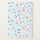 Verjaardagsdieren Blauw Notitieboek (Achterkant)