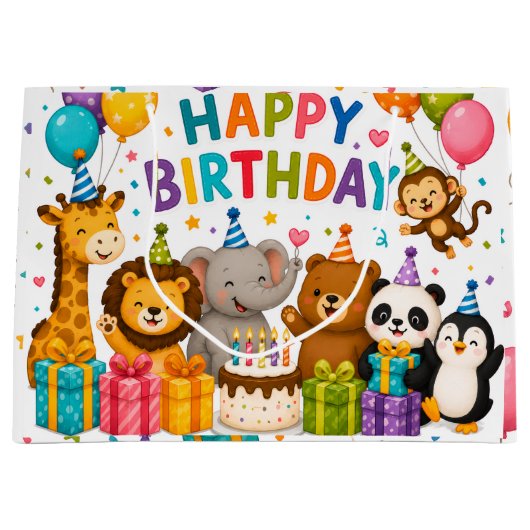 Verjaardagsdieren Cadeautas (Voorkant)