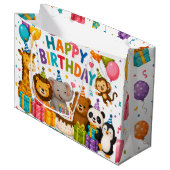 Verjaardagsdieren Cadeautas (Voorkant Gekanteld)