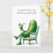 Verjaardagsdillaugurk in een stoel kaart (Gele Bloem)