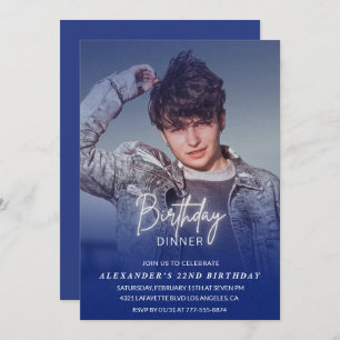 Verjaardagsdiner 22e verjaardagsuitnodiging Foto M Kaart