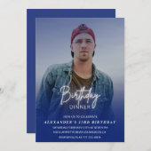 Verjaardagsdiner 23e verjaardagsuitnodiging Foto M Kaart (Voorkant / Achterkant)