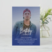 Verjaardagsdiner 37e verjaardagsuitnodiging Foto M Kaart (Staand voorkant)