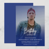 Verjaardagsdiner 46e verjaardagsuitnodiging Foto M Kaart (Voorkant / Achterkant)