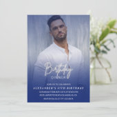 Verjaardagsdiner 47e verjaardagsuitnodiging Foto M Kaart (Staand voorkant)