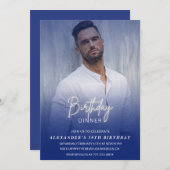 Verjaardagsdiner 58e verjaardagsuitnodiging Foto M Kaart (Voorkant / Achterkant)