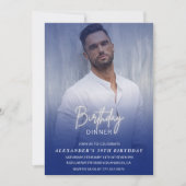 Verjaardagsdiner 59e verjaardagsuitnodiging Foto M Kaart (Voorkant)