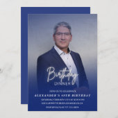 Verjaardagsdiner 68e verjaardagsuitnodiging Foto M Kaart (Voorkant / Achterkant)