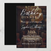 verjaardagsdiner kaart (Voorkant / Achterkant)