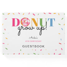 Verjaardagsdonut Grow Up Kleurrijke Schattigee Spr