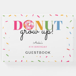 Verjaardagsdonut Grow Up Kleurrijke Schattigee Spr Gastenboek