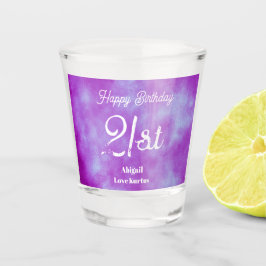 Verjaardagsdroom wolk effect shotglas 21ste shot glas