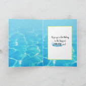 Verjaardagseend met Zon Pet In Water Kaart (Binnen)