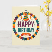 Verjaardagsembleemkaart Kaart (Gele Bloem)