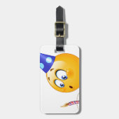verjaardagsemoji bagagelabel (Voorkant verticaal)