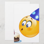 verjaardagsemoji briefpapier (Voorkant / Achterkant)