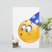 verjaardagsemoji briefpapier (Staand voorkant)