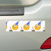verjaardagsemoji bumpersticker (Op auto)