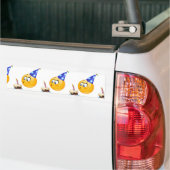 verjaardagsemoji bumpersticker (Op Truck)