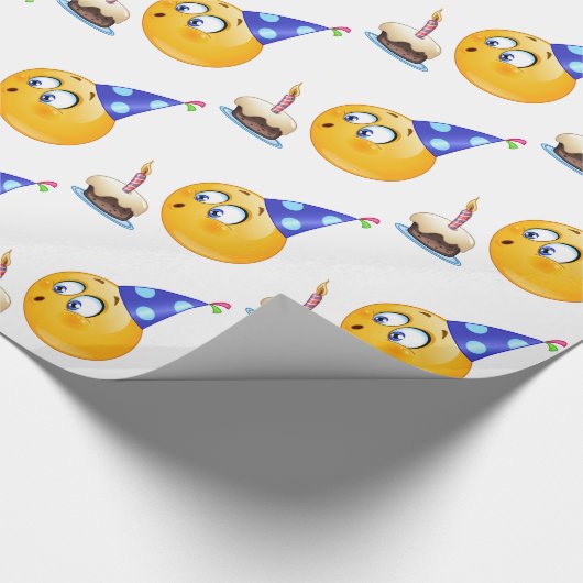 verjaardagsemoji cadeaupapier (Hoek)