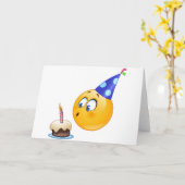 verjaardagsemoji kaart (Gele Bloem)