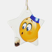 verjaardagsemoji keramisch ornament (Rechts)