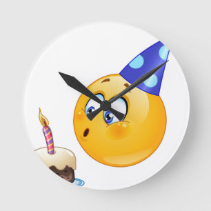 verjaardagsemoji ronde klok