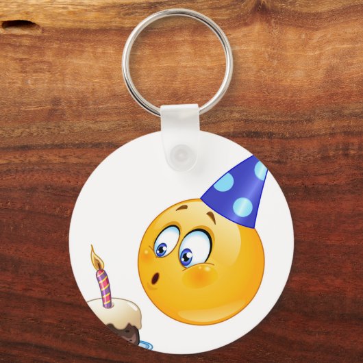 verjaardagsemoji sleutelhanger (Voorkant)