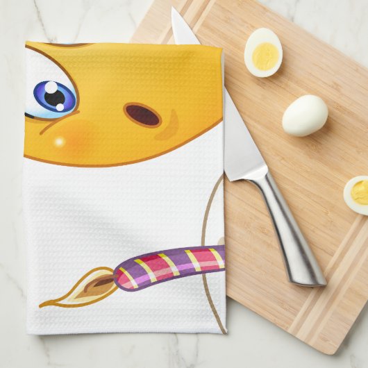 verjaardagsemoji theedoek (Quarter Fold)