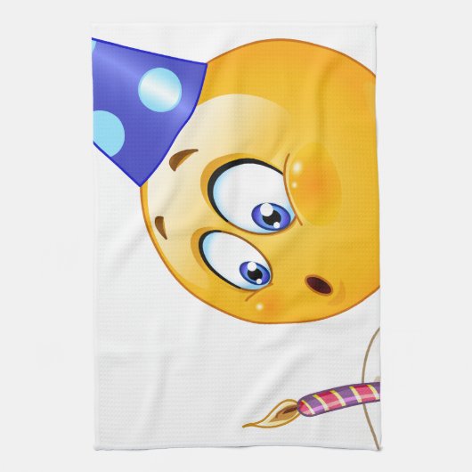 verjaardagsemoji theedoek (Verticaal)