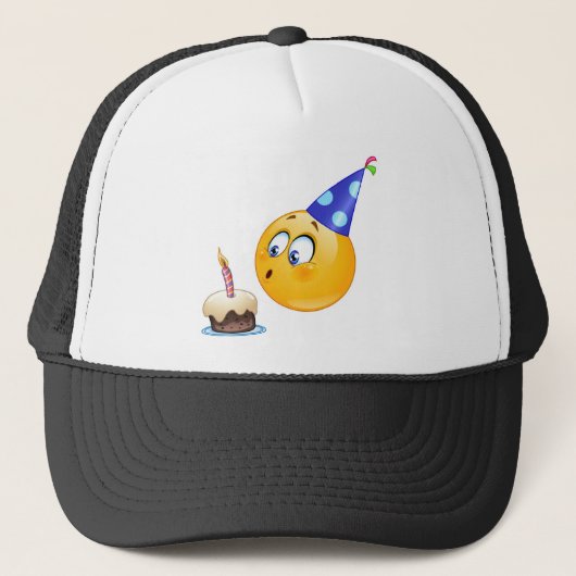 verjaardagsemoji trucker pet (Voorkant)