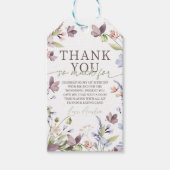 Verjaardagsetiketten met wilde bloemen cadeaulabel (Voorkant)