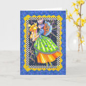 verjaardagsfee kaart (Gele Bloem)