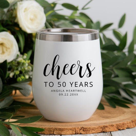 Verjaardagsfeest 50 jaar zwart schrift
