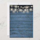 Verjaardagsfeest 50ste Gouden Jubileum Blauw Rusti Kaart (Achterkant)