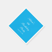 Verjaardagsfeest 6e Zesde Aangepaste Naam Kleur Le Servet (Hoek)