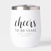 Verjaardagsfeest 80 jaar zwart schrift (Voorkant)