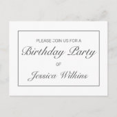 Verjaardagsfeest Aankondiging Uitnodiging Briefkaa (Voorkant)