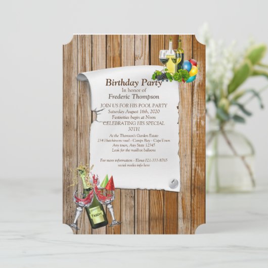 Verjaardagsfeest Aankondigingen (Staand voorkant)